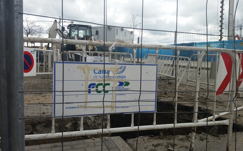 Las obras del Canal para la red de agua regenerada en Rivas se prolongarán hasta agosto de 2018