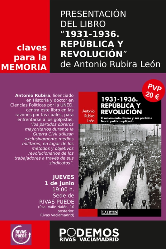 Presentación del libro '1931-1936. República y revolución'