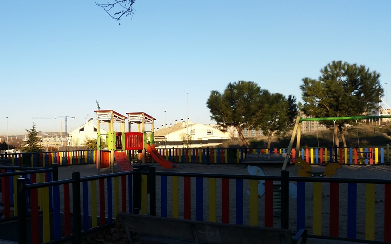 Área de juegos infantil en el paseo de las Provincias de Rivas