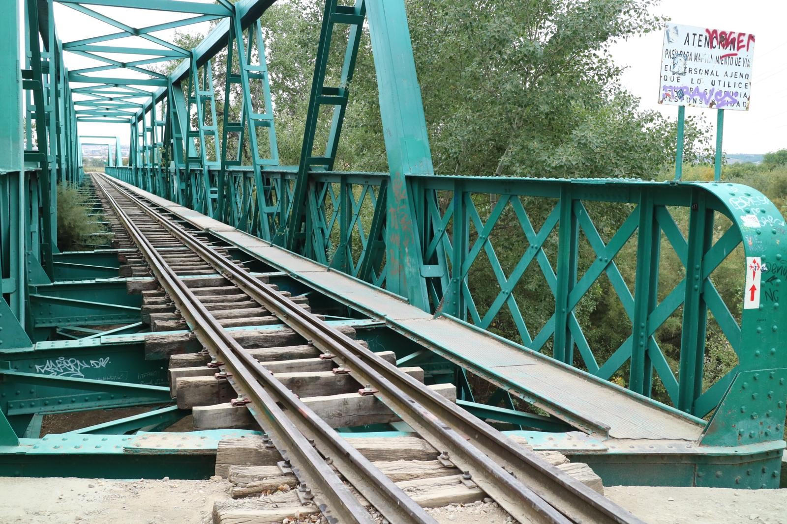 Recorrido de la propuesta de ciclovía entre el Retiro y la Vía Verde del Tajuña. Puente del Tren de Arganda (Fuente: Asociación Ciclovía).