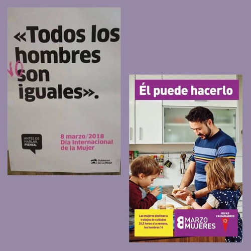 Campañas del 8 de Marzo en Logroño y en Rivas