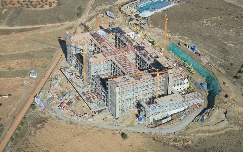 Obras de construcción del hospital del Sureste (Fuente: Comunidad de Madrid)