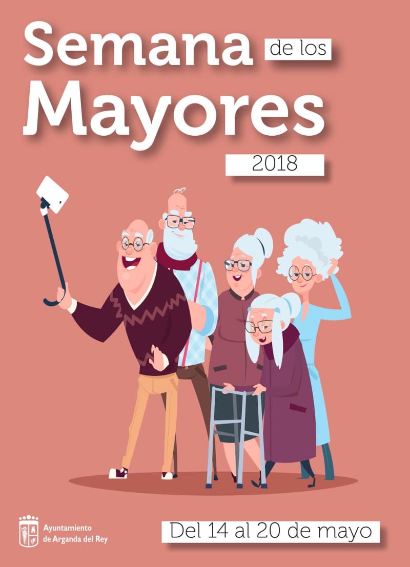 Cartel Semana de los Mayores 2018 de Arganda del Rey.