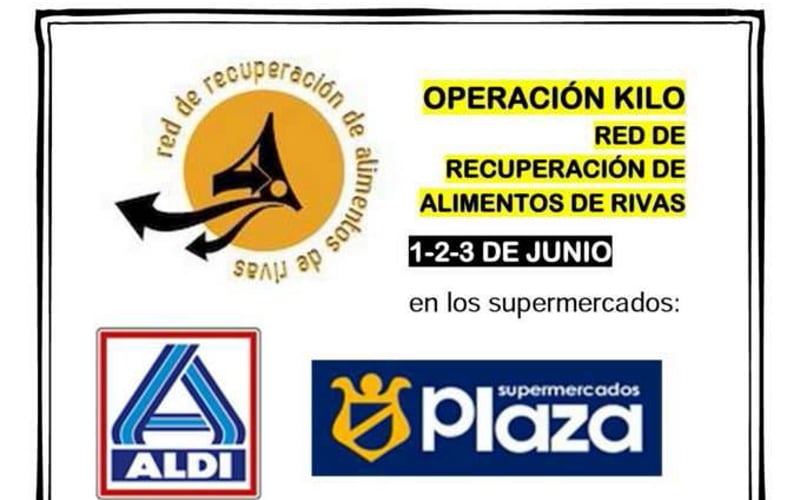 La Red de Recuperación de Alimentos de Rivas organiza una ‘Operación Kilo’ este fin de semana