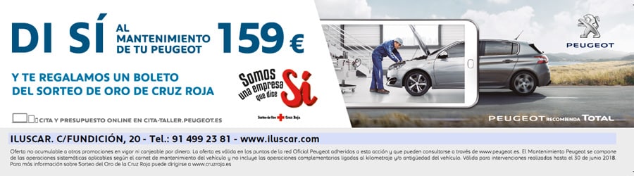 Reserva mantenimiento Peugeot Iluscar