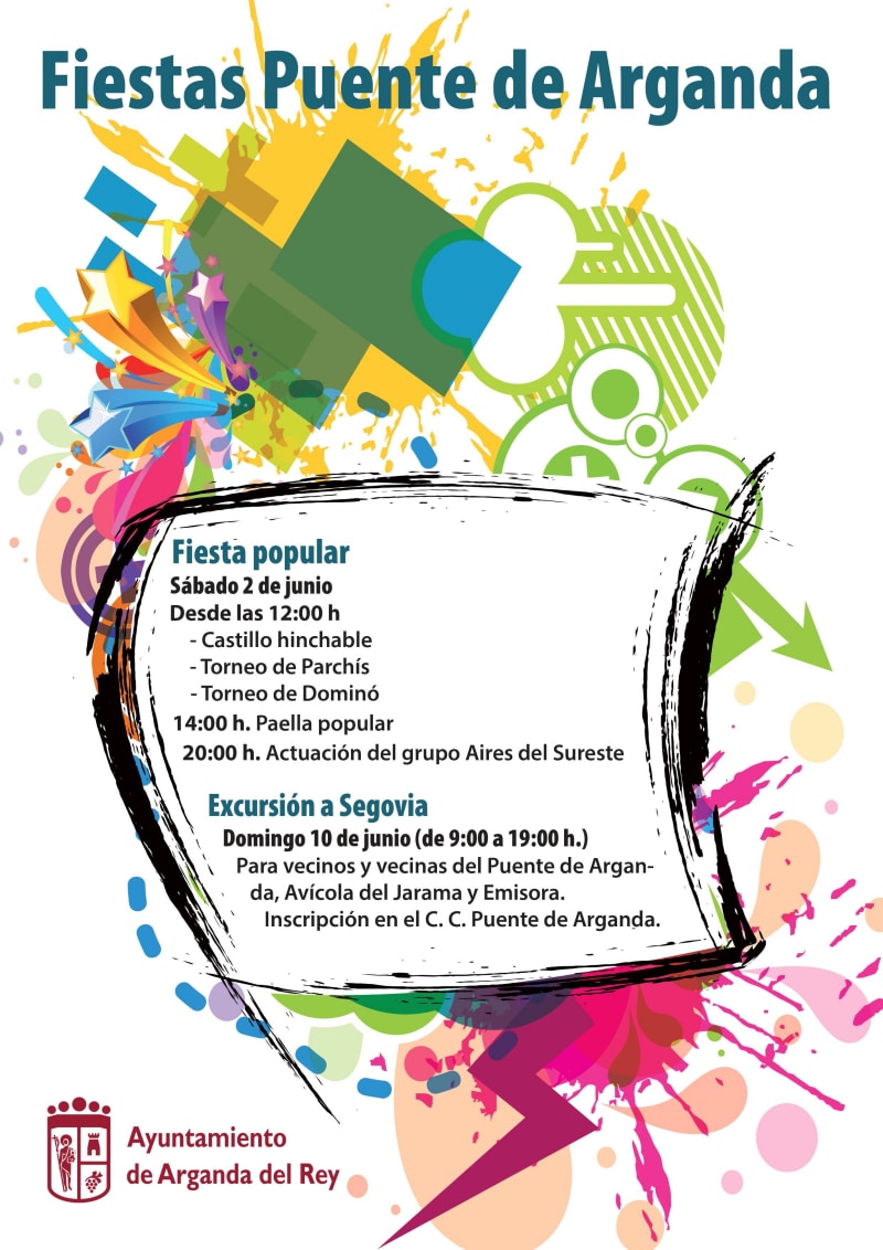 Cartel de las Fiestas de Puente de Arganda 2018.