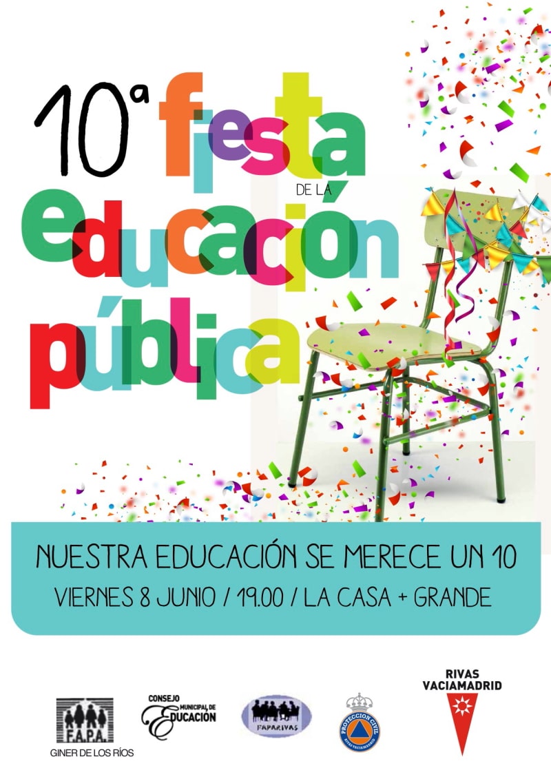 Cartel de la Fiesta de la Educación Pública 2018.