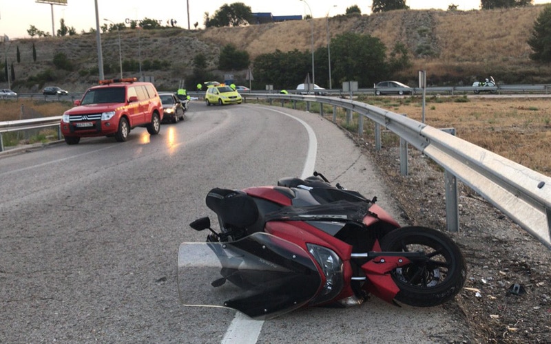 Accidente de moto en Rivas
