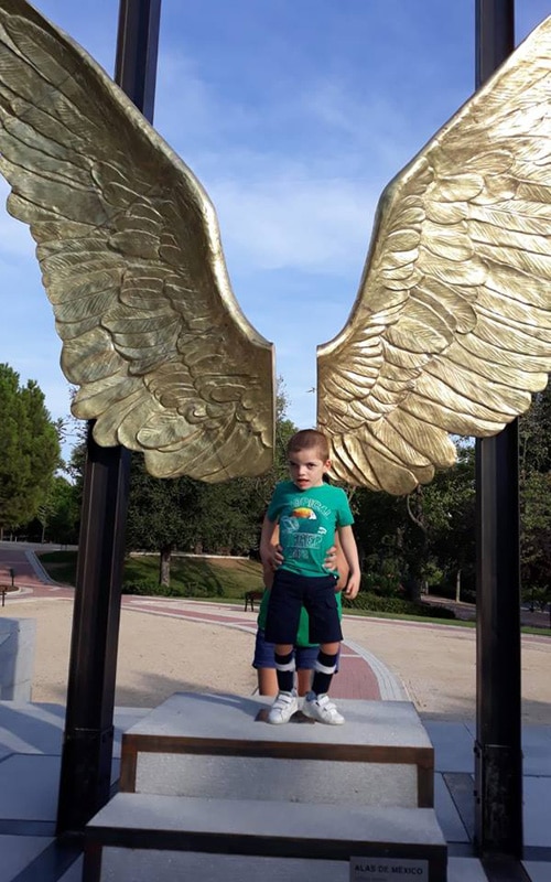Unai, en el monumento 'Ángel' de México