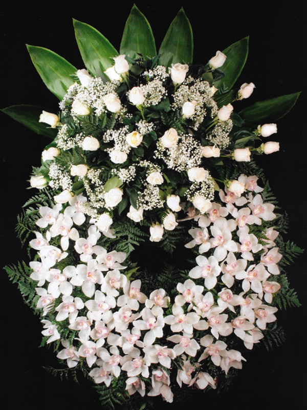Corona de orquídeas Tanatorio Funeraria de Rivas