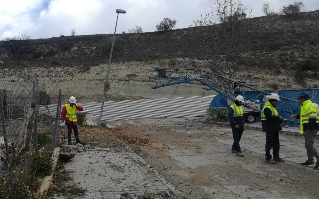grua caida rivas