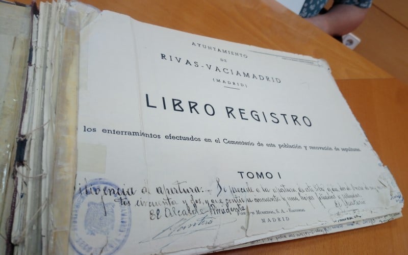 Libro de registro del Cementerio ©Diario de Rivas