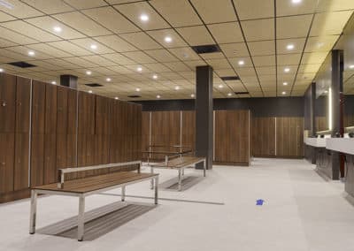 Vestuarios del Zona infantil acuática del Centro Deportivo Supera Rivas La Luna (©Fernando Galán)