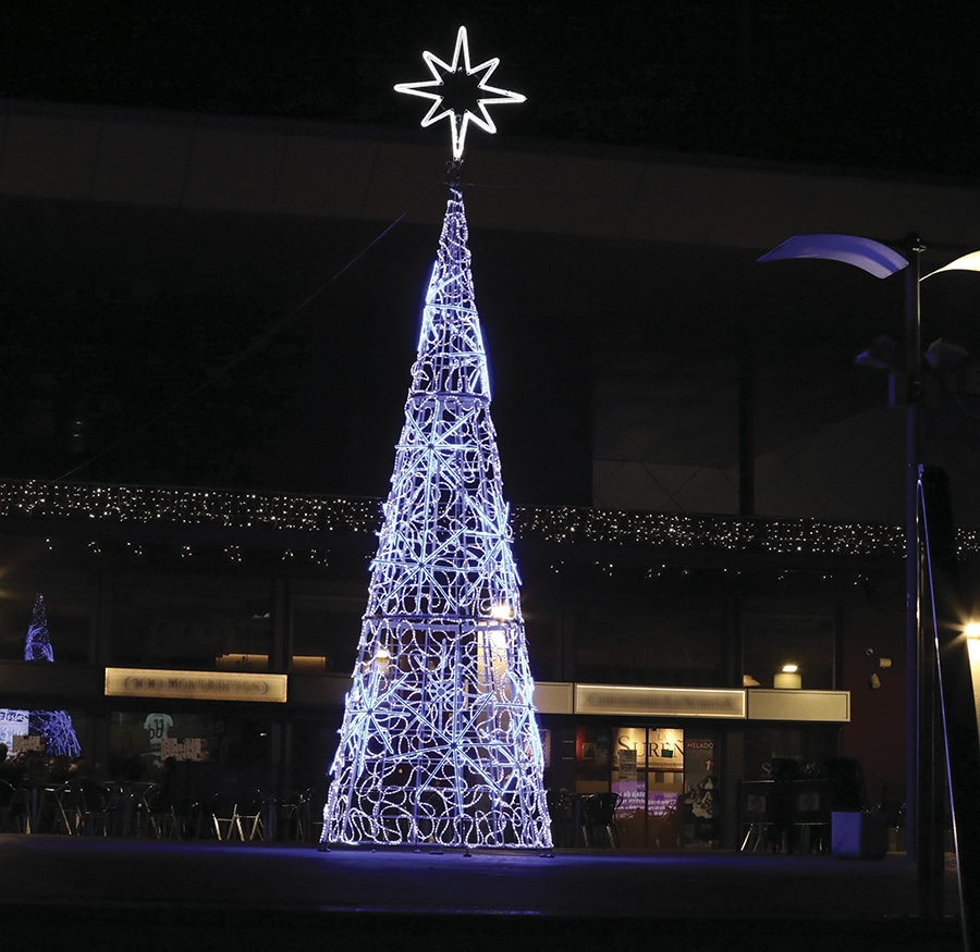 Luces árbol de Navidad en Rivas Vaciamadrid