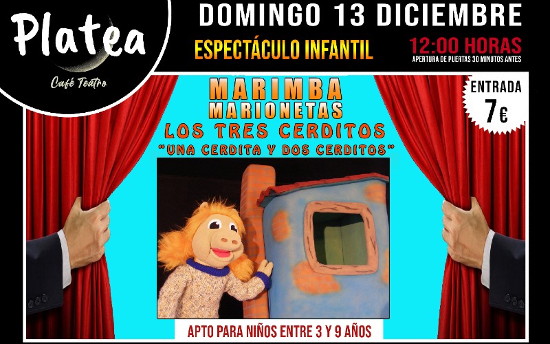 Infantil: marionetas para niños entre 3 y 9 años en Café Teatro Platea