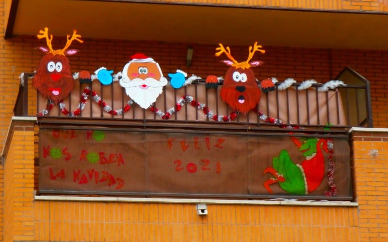 Intervención navideña ganadora en el I Concurso de Decoración de Balcones y Ventanas Navideñas de Rivas