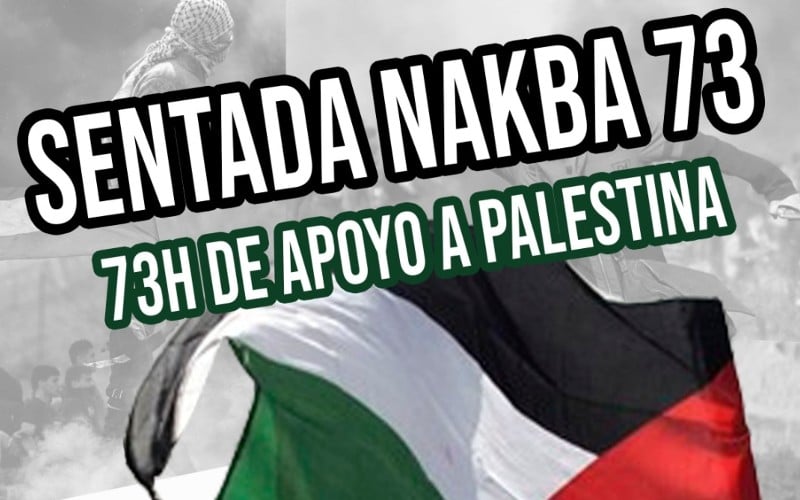 ‘Sentada por Palestina’: 73 horas en la plaza de la Constitución