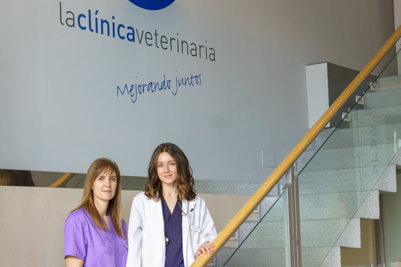Gloria Valero y Sandra Gómez, veterinaria y asistente de La Clínica Veterinaria de Rivas Vaciamadrid