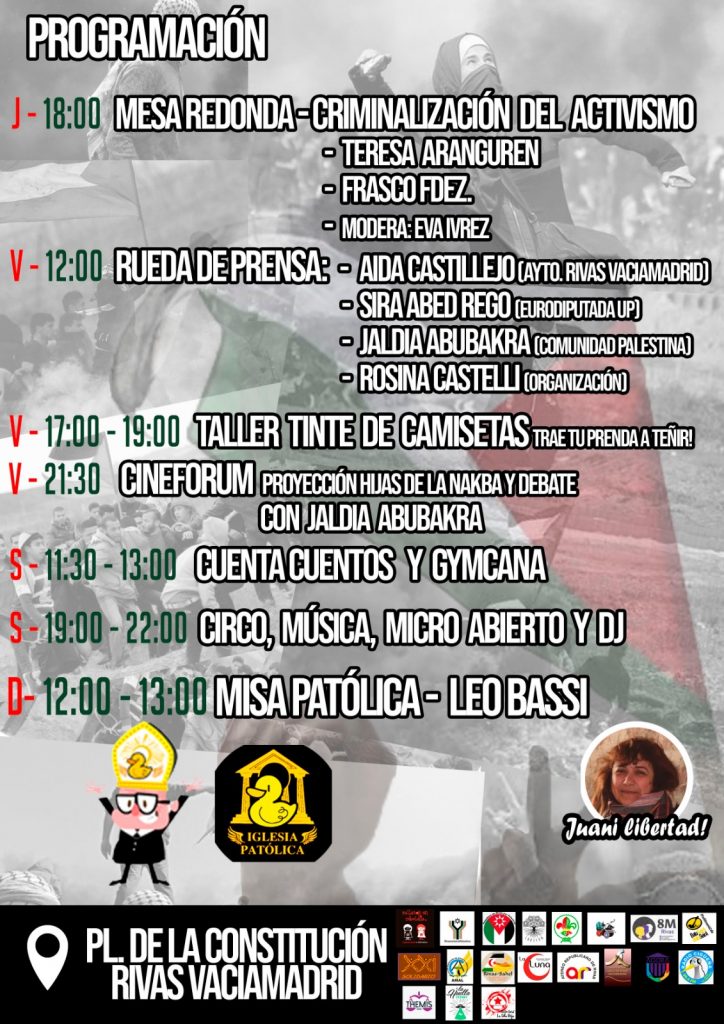 Programa sentada 73 horas Palestina Rivas