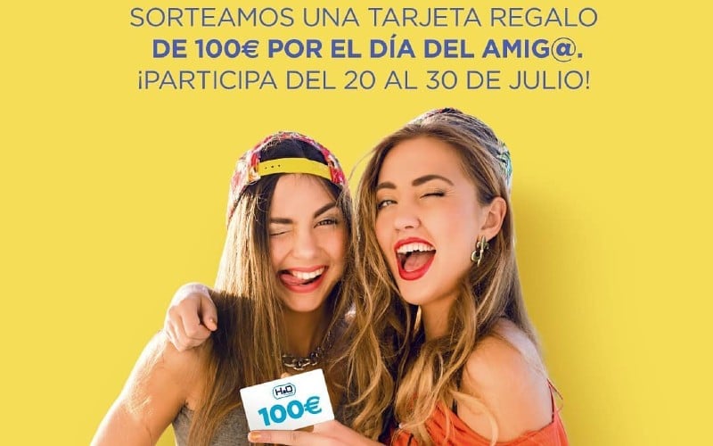 El centro comercial H20 celebra el Día del Amigo sorteando una tarjeta regalo por valor de 100 euros