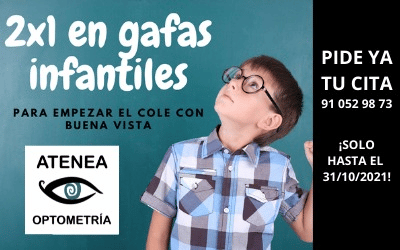 No olvides cuidar sus ojos en la vuelta al cole: 2×1 en gafas infantiles en Atenea Optometría Rivas