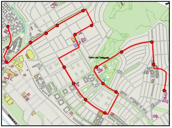 Recorrido servicio especial IES Antares