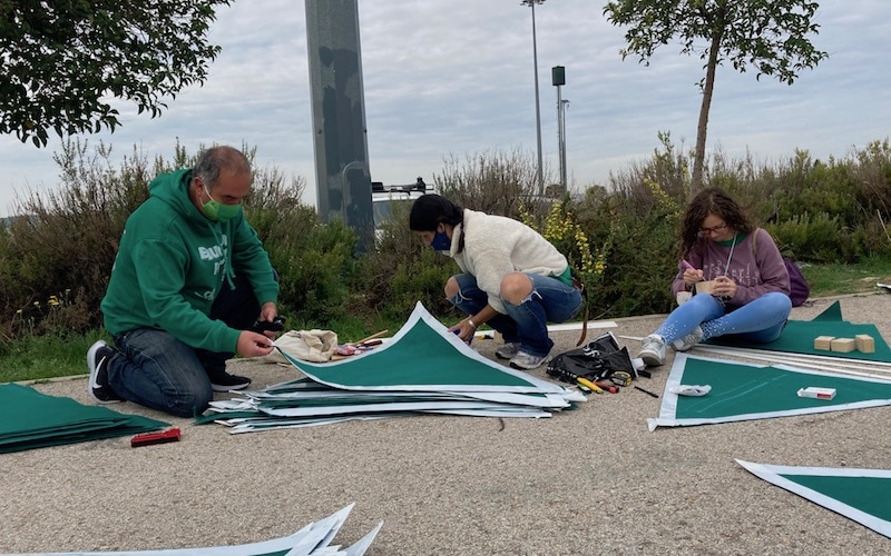 Jornada de triángulos verdes para visibilizar el problema de la educación en Rivas, este sábado