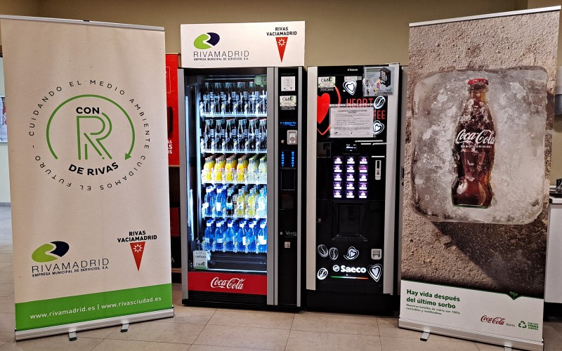 Máquinas de 'vending' sostenible en Rivamadrid 
