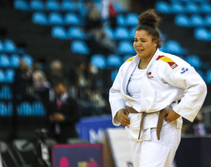 Nisrin Bousbaa, en el campeonato de España de judo 2021