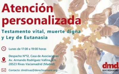 La asociación Derecho a Morir Dignamente asesora en Rivas sobre el testamento vital y la ley de eutanasia