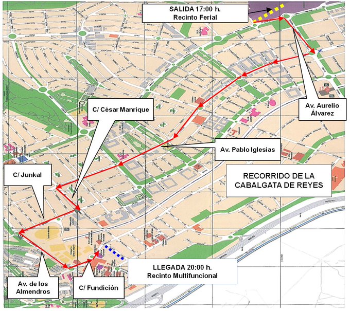 Recorrido Cabalgata Rivas Vaciamadrid 2022