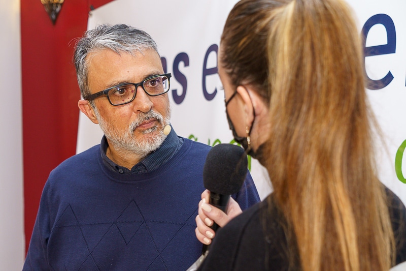 Miguel Ángel Carrete, representante de la Asociación Vecinal Ladera del Almendro, en las jornadas 'Rivas en la encrucijada: ideas para una ciudad sostenible'