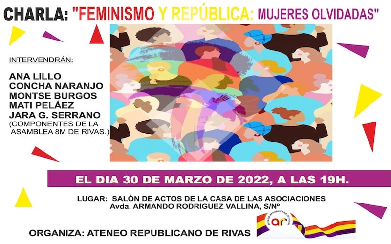Charla ‘Feminismo y república: mujeres olvidadas’: Casa de Asociaciones de Rivas