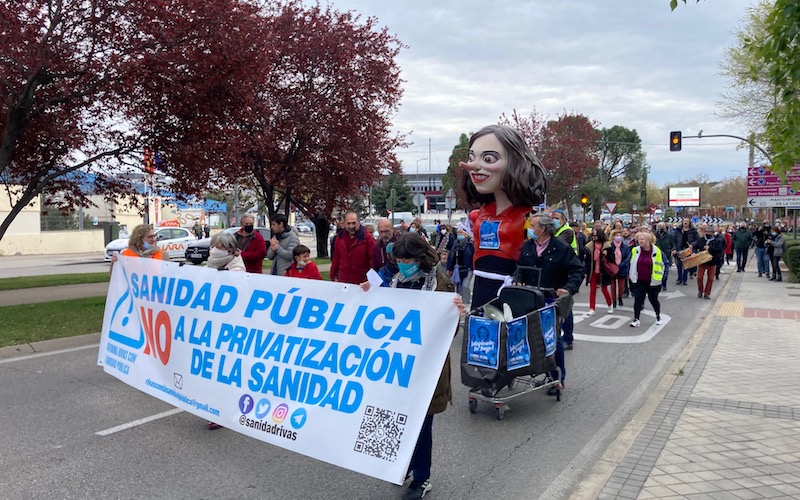 Manifestación por la sanidad pública en Rivas: «Vamos a conseguir el cuarto centro de salud»