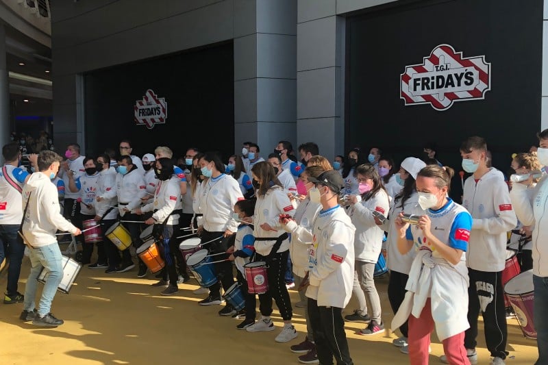 Batucada por  ‘Fin de semana por la inclusión’ en el centro comercial H2O