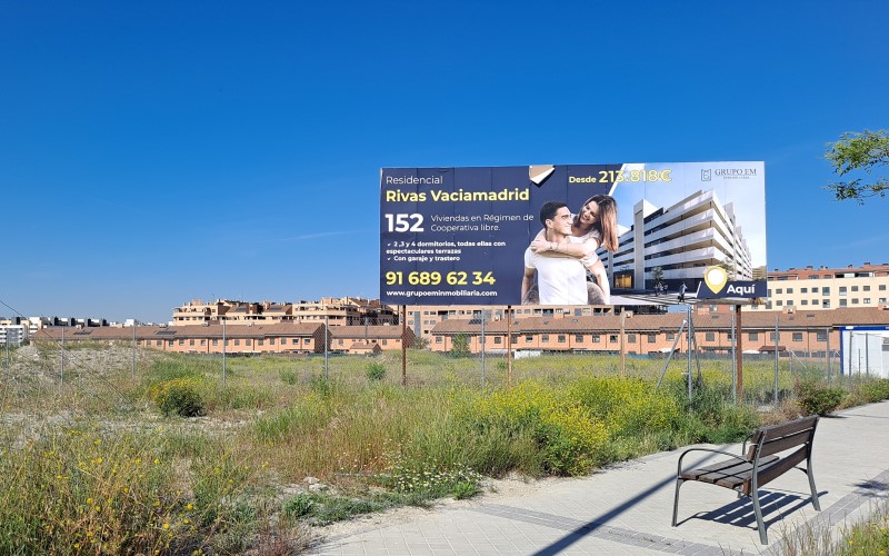Parcela donde está prevista la construcción de la promoción Atalaya del Sur, en Rivas Vaciamadrid
