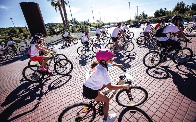 Fiesta de la Bicicleta en Rivas, en 2021