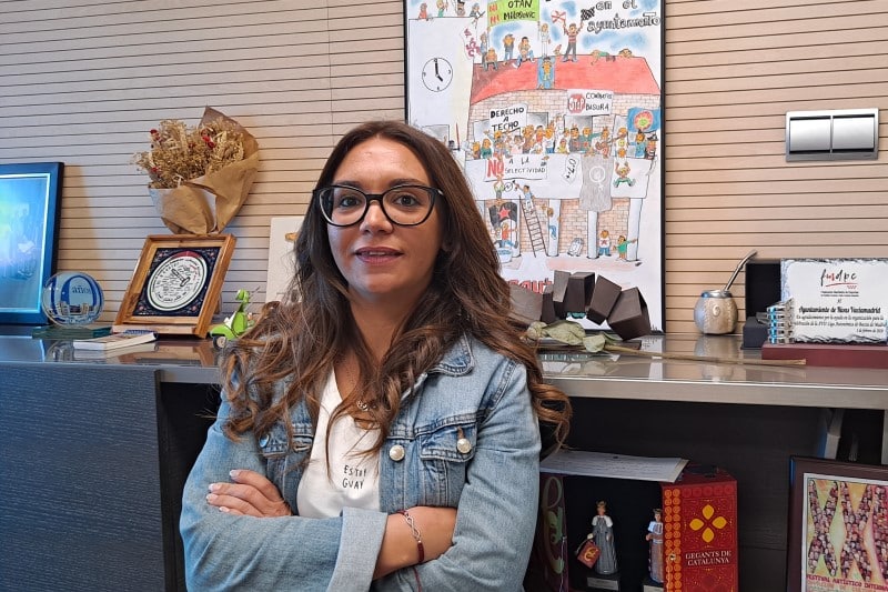 Aída Castillejo, alcaldesa de Rivas Vaciamadrid, en su despacho