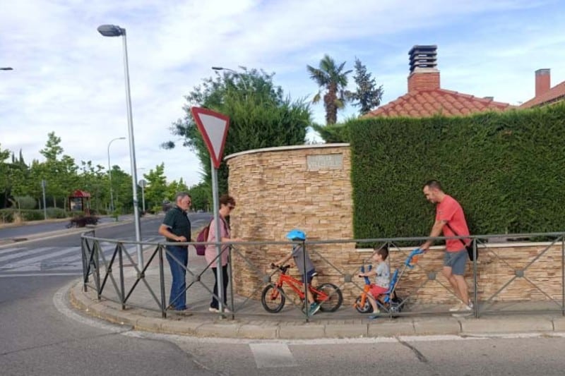 Esquina del Paseo de las Provincias de Rivas con la calle Santander