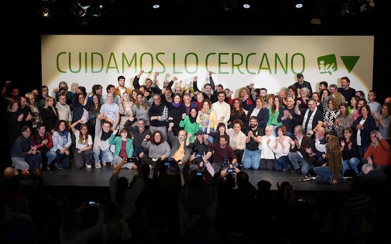 Cierre del acto público 'Cuidemos lo cercano', celebrado en Rivas Vaciamadrid este sábado