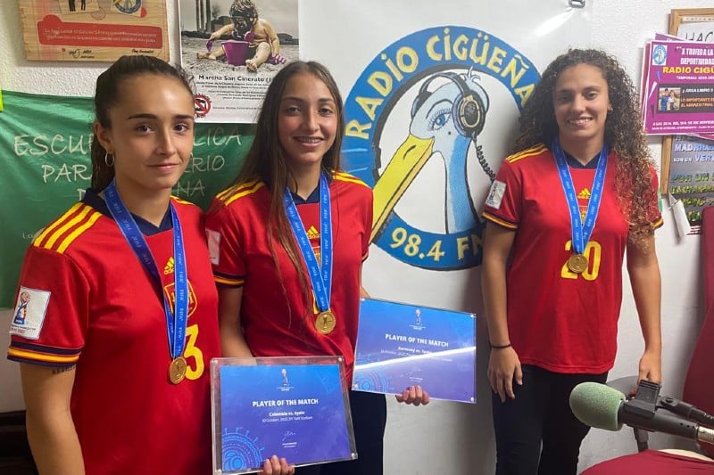 Yolanda Sierra, Sandra Villafañe y Paula Partido: tres ripenses campeonas del mundo de fútbol sub-17