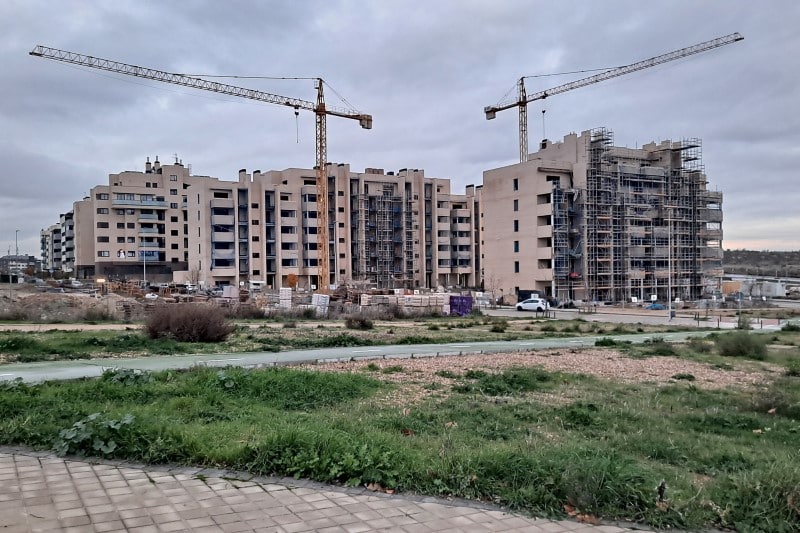 Viviendas en construcción en el Cristo de Rivas