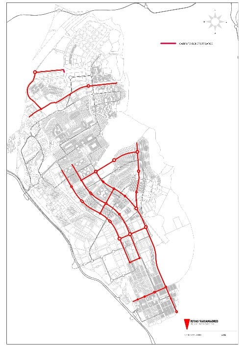 Plano del carril bici de Rivas actualizado