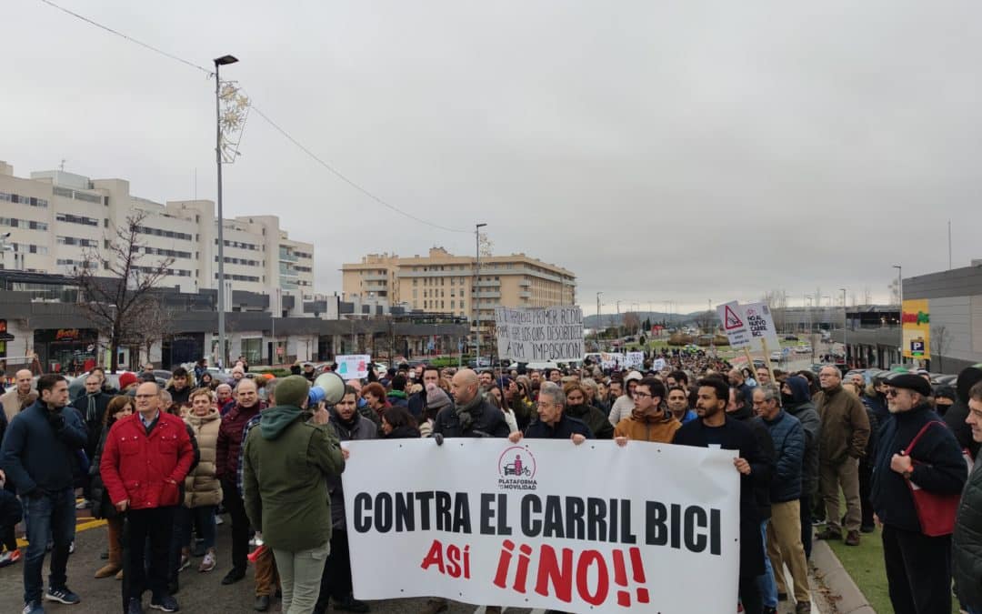 Tercera manifestación contra los nuevos carriles bici en Rivas: «Exigimos la devolución de las calles a su estado original»