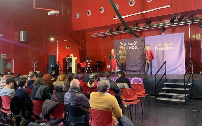Acto de presentación de los candidatos y candidatas jóvenes de Podemos, este sábado en Rivas