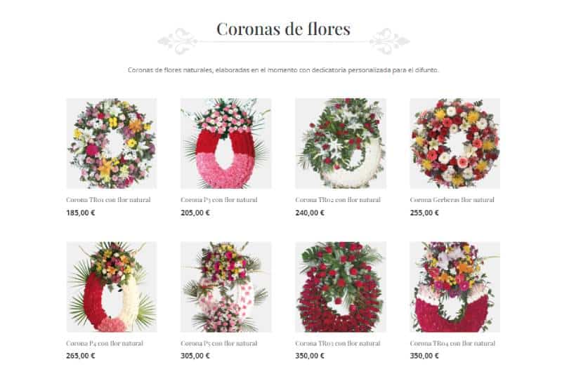 Nueva floristería online del tanatorio Funeraria de Rivas