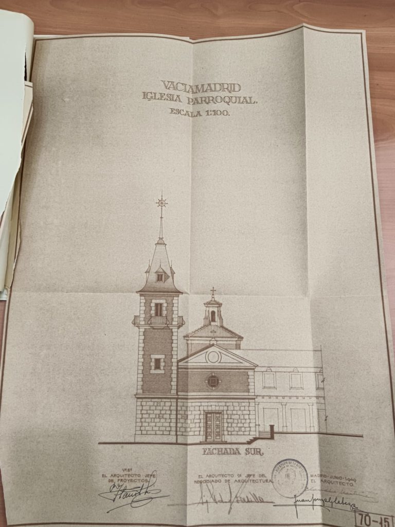 Planos de la iglesia de San Marcos de Vaciamadrid (fuente: Diario de Rivas)
