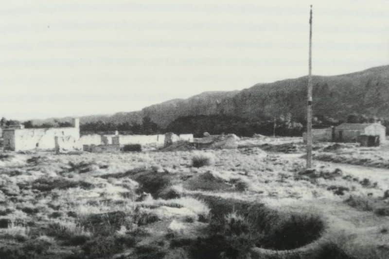 Imagen del pueblo de Vaciamadrid destruido tras la Guerra Civil (Fuente: Archivo General de la Administración)