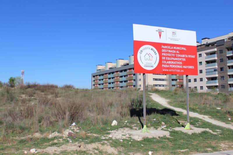 Una de las tres parcelas del barrio de La Luna que el Ayunto de Rivas cederá para el proyecto Cohabita Rivas