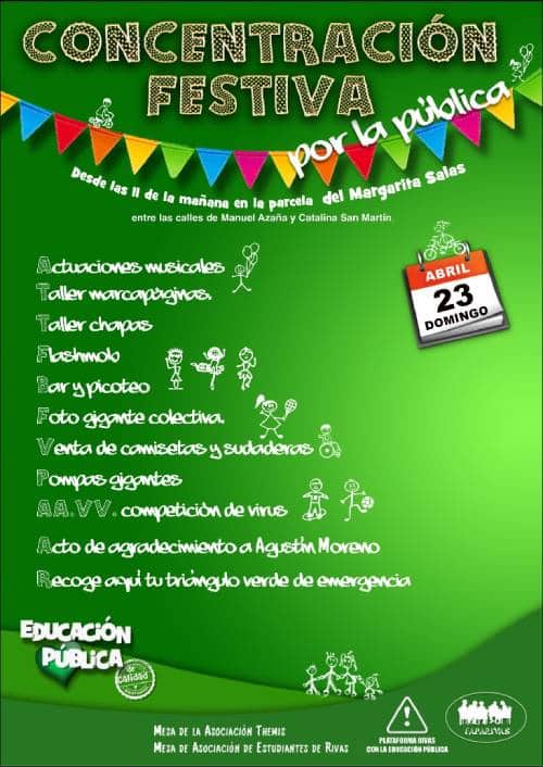 Cartel de la concentración festiva